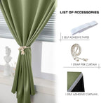 AJAZZ Self Adhesive Curtains 100% Blackout Shades Window Cover Sticky Curtain - Image 4