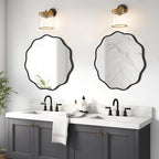 WallBeyond Round Wavy Mirror for Wall Decorative 24 inch, Modern Round Mirror - Image 2