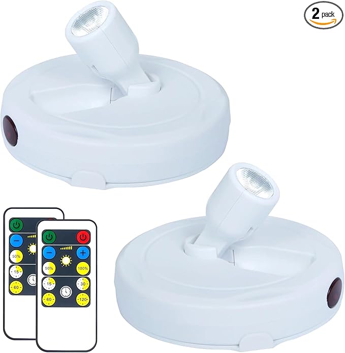 HAMVIDNE Wireless LED Spotlight, Battery Operated Picture Lights, Indoor Uplight by HAMVIDNE