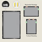 Koonmi Black Mirrors for Wall, 36x48 Inch Bathroom Mirror, Rectangular Wall - Image 8