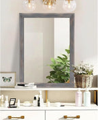 AAZZKANG Wooden Mirror Rectangle Rustic Mirrors - Image 4