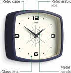 JONES CLOCKS® Movie Wall Clock | Rectangular Retro Clock | 25cm | Blue | Cool - Image 6