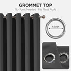 Joydeco Blackout Patio Sliding Door Curtains 90 Inches Long, Grommet Privacy - Image 9