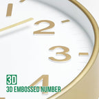 Wall Clock Modern Simple Quartz Decorative Clock Non-Ticking Silent Battery - Image 6
