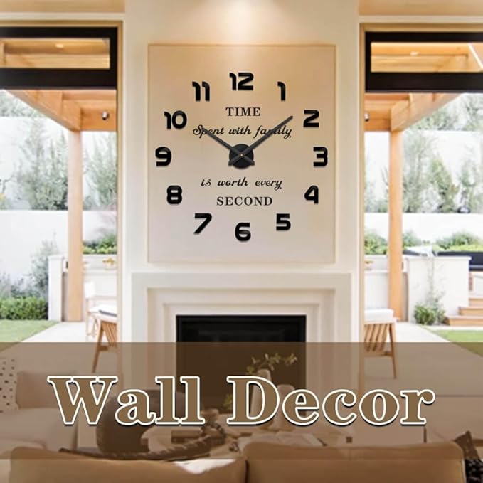 VANGOLD Large Wall Clocks for Living Room Decor, Decorative Wall Clocks Battery - Image 2