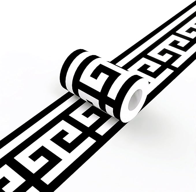 Black and White Wallpaper Border Trim Peel and Stick Boarders Self Adhesive - Image 2