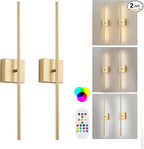 KARTOOSH 28.3 Inch 9 RGB Color Battery Operated Wireless Wall Sconces Set of Two by KARTOOSH