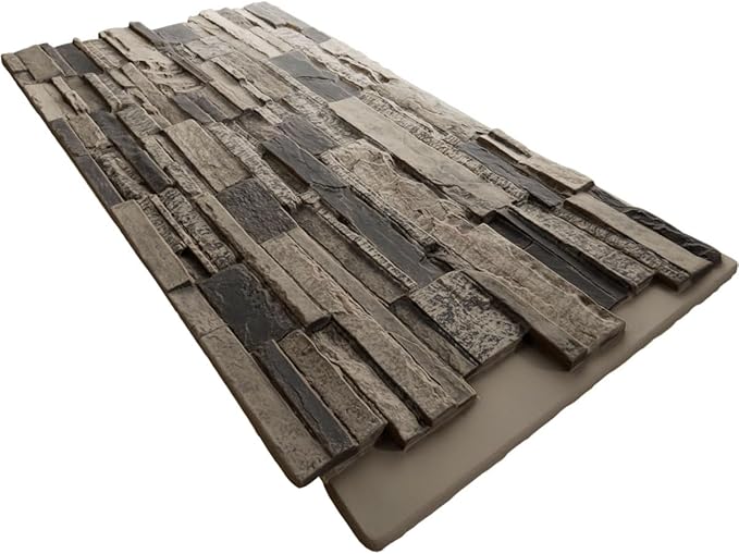 EverStone Cascade Faux Stone Panel, 48 5/8"W x 24 3/4"H x 1 1/4"D, Urban Color - Image 6