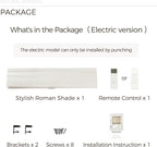 TWOPAGES Natural Woven Motorized Roman Shades, Custom Remote Control Bamboo - Image 7