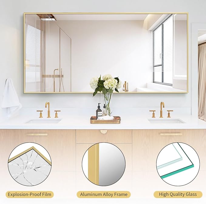 Koonmi 71"x30" Floor Mirror Full Length, Bedroom Floor Body Mirror - Image 4