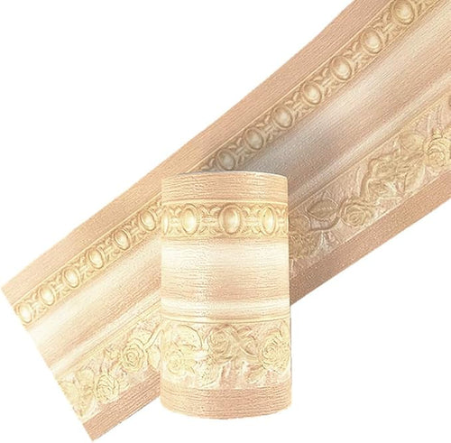 3D Wood Grain Self Adhesive Peel and Stick Waterproof Wall Border Easy to Apply by Unknown