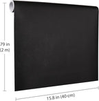 Black Peel and Stick Wallpaper, 15.7 X 78.7 inches Renter Friendly Wallpaper - Image 2