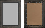 YOSHOOT Rustic Wooden Framed Wall Mirror, 40x30 Inch, Natural Wood and Iron - Image 4