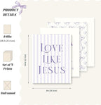 LARTSFRO Coquette Purple Bow Jesus Wall Art Decor Posters, Inspirational Bible - Image 2