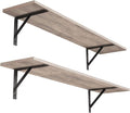 DINZI LVJ Long Wall Shelves, 31.5 Inch Wall Mounted Shelves Set of 2, by DINZILVJ