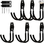 Garage Hooks, 6 Pack Large Round Wall Hooks by CRXCRC