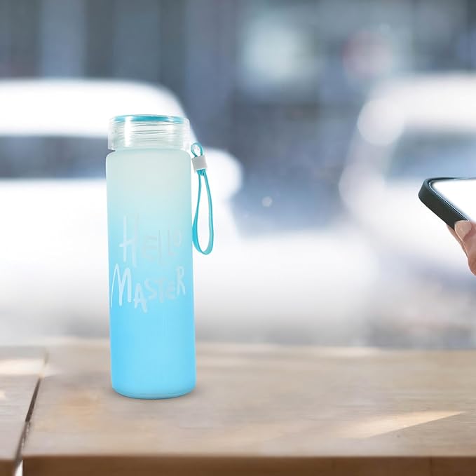 Heat Resistant Glass Cup Gradient Tone Glass Mug with Silicone Sleeve for Office Car Home Portable Drinking Tumbler for Coffee Tea Milk and Hot Beverages