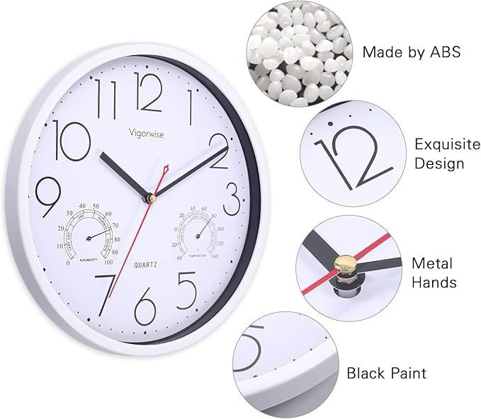 Wall Clock, Sweep Silent Movement Accurate Clocks - Image 3