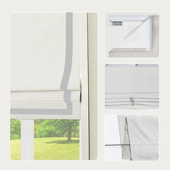 DEJAVU Roman Shades with Ribbon Border - Image 5