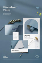 Dimoon 590''x17.7'' Blue Peel and Stick Wallpaper Contact Paper Modern Self - Image 4