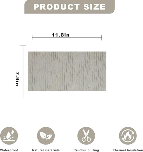 3D Wall Panels - 1PCS 7.9"x11.8" Faux Stone Wall Covering - MCM Modified Clay - Image 2