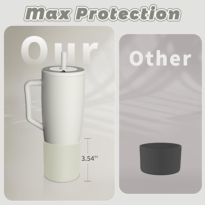 Tall Silicone Boot Compatible with Brumate Era 40 oz 30 oz Tumbler with Handle, Protective Anti-Slip & Anti-Scratches Cover Bumper Accessories