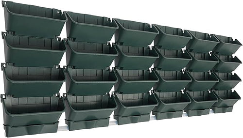 24 Pack Hanging Vertical Wall Planter, 12.99inch Wall Mounted Planter by TFCFL