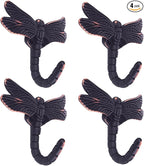Dragonfly Hooks Wall Hooks for Hanging, Oil Rubbed Bronze Coat Hooks Wall by Lcyolada