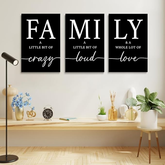 GUBIYU Black Home Family Wall Art - Image 3
