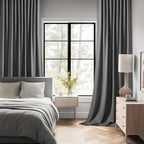 MIULEE Grey Back Tab Blackout Curtains 72 Inch Length 2 Panels Set - Image 2