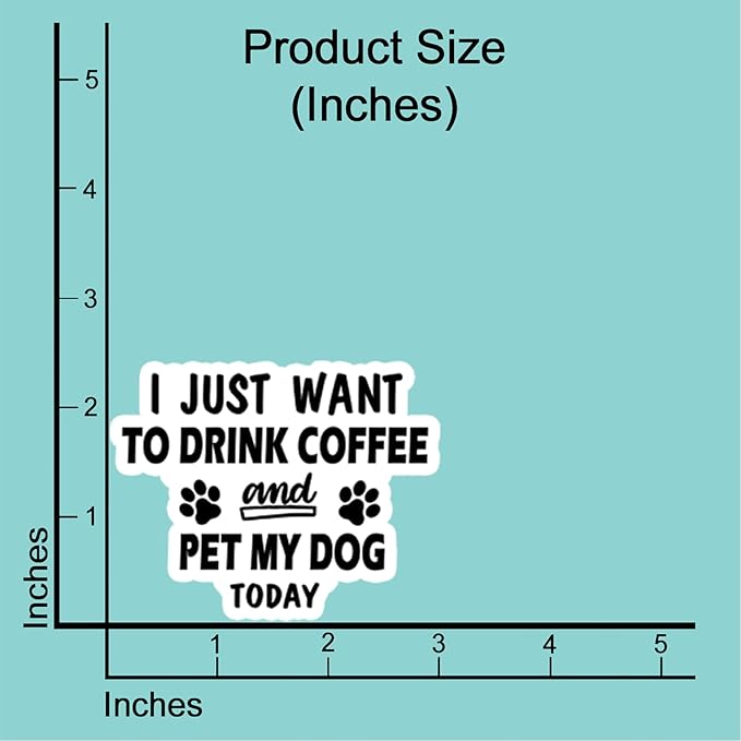 (3Pcs) I Just Want to Drink Coffee Stickers Funny Quotes Stickers Decal Waterproof Vinyl Stickers Adult for Laptop Kindle Car Tumbler Water Bottle Mug Phone Notebook Helmet Size 3”x2.5”