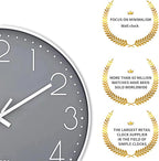 SIN&MI Wall Clock Silent & Non Ticking Modern Quartz Battery Operated Digital - Image 2
