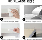 AJAZZ 100% Blackout Shades Window Cover Self Adhesive Curtains Sticky Curtain - Image 4