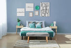 Safiyya Blue Peel and Stick Wallpaper Grey Blue Contact Paper Decorative - Image 6