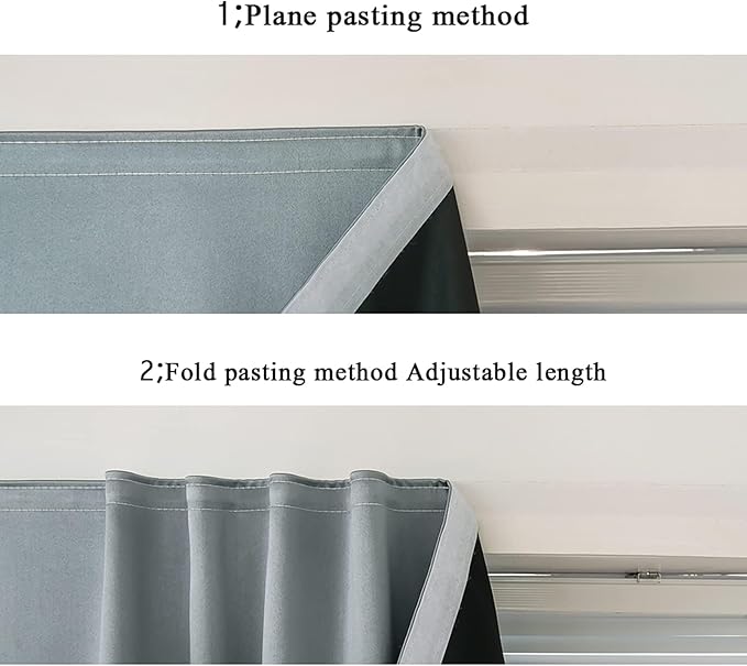 AJAZZ 100% Blackout Shades Window Cover Self Adhesive Curtains Sticky Curtain - Image 6