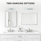 White Wood Effect Framed Wall Mirror, 20x30 Rectangle Mirror, Anti-desilvering - Image 7
