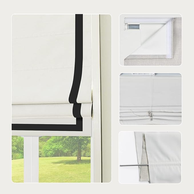 DEJAVU Roman Shades With Ribbon Border - Image 5