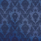 Tempaper Textured Metallic Blue Damsel Removable Peel and Stick Damask Wallpaper by TempaperCo
