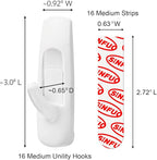 Sinfuo Utility Wall Hooks for Hanging Medium 16 Hooks, Damage Free Hanging Wall - Image 2