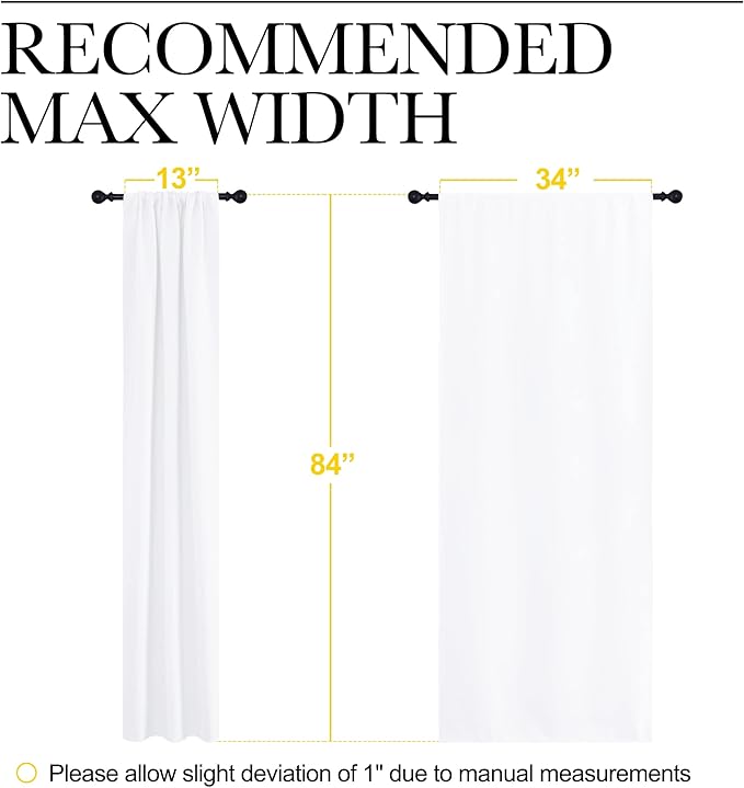 NICETOWN White Bedroom Curtain Panels - Image 7