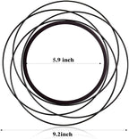 3 Set 9.5 Inch Black Circle Mirrors Wall Decor Iron Frame Wire Mirror Metal - Image 7