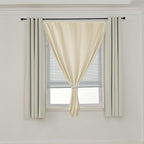 AJAZZ 100% Blackout Self Adhesive Curtains Small Window Short Temporary - Image 8