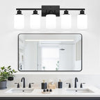 Indoi 5-Light Black Bathroom Vanity Light Fixture - Image 6