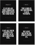 Locomiss Black Christian Wall Art Decor Posters, Minimalist Jesus Scripture by Unknown