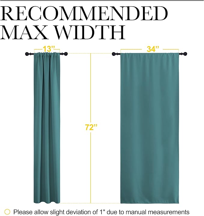 NICETOWN Blackout Curtains for Living Curtains, Three Pass Microfiber Noise - Image 6