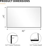 KOCUUY Bathroom Mirror, 24x40 Inch Black Mirror - Image 8