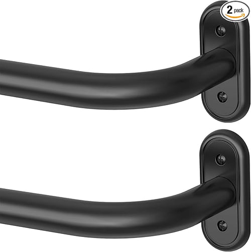 2 Pack Curtain Rods 32-46 Inch, 1 Inch Adjustable Heavy Duty Room Darkening by Wolistsa