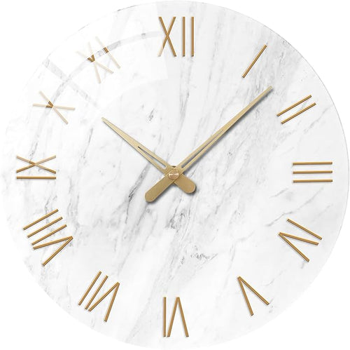 24 Inch White Minimalist Glass Wall Clocks Battery Operated Extra Large Wall by Constantplanet%E6%97%97%E8%88%B0%E5%BA%97