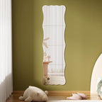 Wavy Shatterproof Full Length Wall Mirror Tiles, Unbreakable Acrylic Safety - Image 6