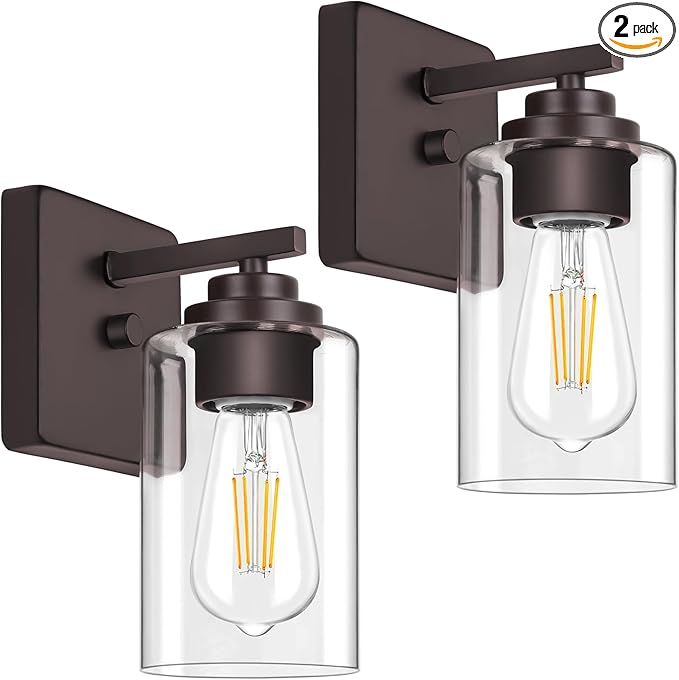 VerRon Set of 2 Wall Sconces for Bathroom, Modern Vanity Light Fixtures by WelcometoVerRon